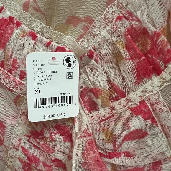 Free People Ivie sheer top- size XL - Picture 3 of 5